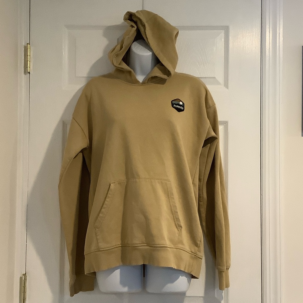 AVALANCHE OUTDOOR SUPPLY COMPANY Boys Tan Pullover Gorpcore Hoodie Sweatshirt XL